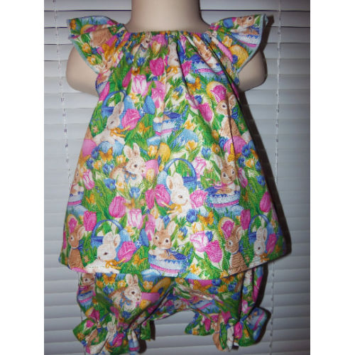 2 pc Bloomer Set Easter Bunny Baby Girls